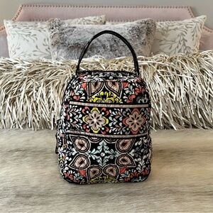 VERA BRADLEY Sierra 2015 Zipper Insulated Lunch Bunch Bag Orange Black Travel